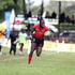 Kenya Shujaa's Patrick Odongo charges for the try line 