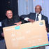 Royal Nairobi chairman Jetinder Thethy (left) awards overall winner of Chairman’s Prize Odongo Mark Okeyo