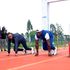 Africa 100m record holder Ferdinand Omanyala (centre) with Visa Country Manager Eva Ngigi-Sarwari