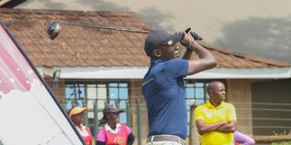Peter Mwaura in action