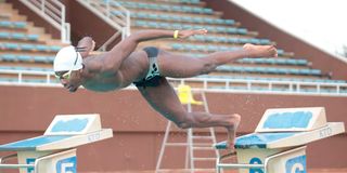 Kenyan swimmer Haniel Kudwoli