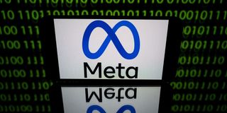 The logo of the company Meta