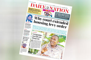 The front page of the January 5 Daily Nation.