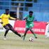 Gor Mahia midfielder Austin Odhiambo (right) vies with Tusker midfielder David Odoyo 