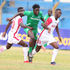 Gor Mahia midfielder Austin Odhiambo (centre) vies with Ulinzi Stars players Bernard Ongoma (left) and Alex Masinde