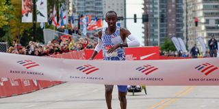 Kenya's Kelvin Kiptum wins Chicago Marathon