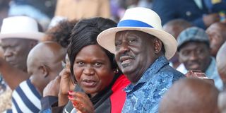 Raila Odinga and Gladys Wanga