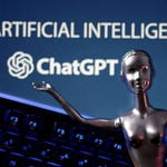 ChatGPT logo and AI Artificial Intelligence