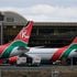 Kenya Airways planes at the Jomo Kenyatta International Airport