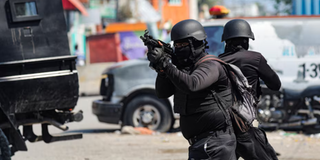 Police in Port-au-Prince, Haiti