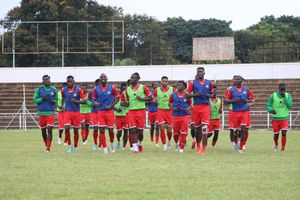 Harambee Stars players during a training session