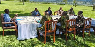 President William Ruto chaired a high-level security meeting in Trans Mara, Narok County on Saturday.