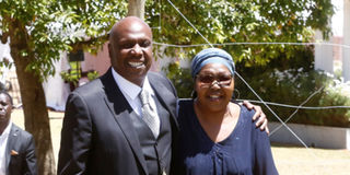 The late June Chebet with her brother, former Baringo Senator Gideon Moi.