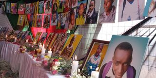 Some of the portraits of those killed in the Mai Mahiu tragedy