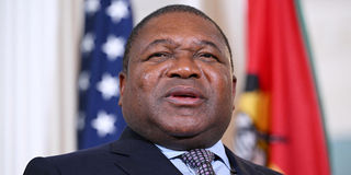 Mozambique President Filipe Jacinto Nyusi.