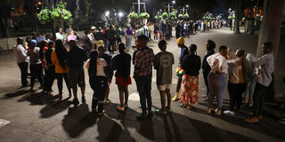 People queue to cast their votes in the South African elections in Durban, South Africa May 29, 2024.