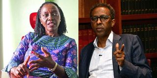 Narc Kenya leader Martha Karua and lawyer Ahmednasir Abdullahi.