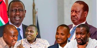 William Ruto, Ndindi Nyoro, Kimani Ichung’wah, Babu Owino, Edwin Sifuna 