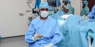 Surgeon Francis Osawa during an interview at Gertrude's Children's Hospital