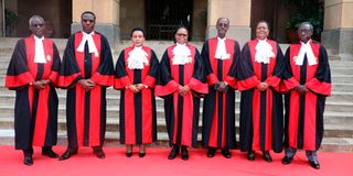 Kenya's Supreme Court judges.