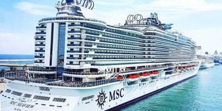 One of the MSC Cruises ships, a cruise line that has hired Kenyans.