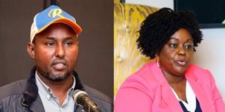 Junet Mohamed and Millie Odhiambo