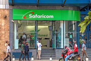 A Safaricom shop at the I&M building in Nairobi.