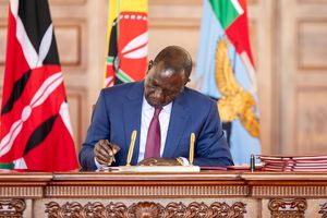 President William Ruto signs the Supplementary Appropriation Bill, 2024, into la