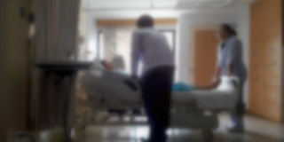 hospital bed photo blurred