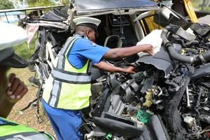 range rover accident mariakani wreckage