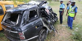 range rover accident mariakani wreckage