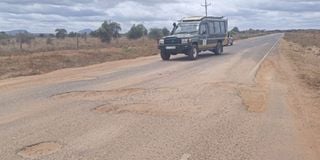 potholed Kajiado road 