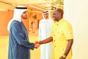 William Ruto with Sheikh Mohamed bin Zayed 