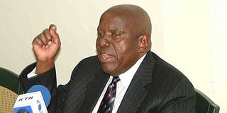 Former Defense Minister Njenga Karume. 